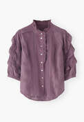 Schiffli blouse, Heather, webstill