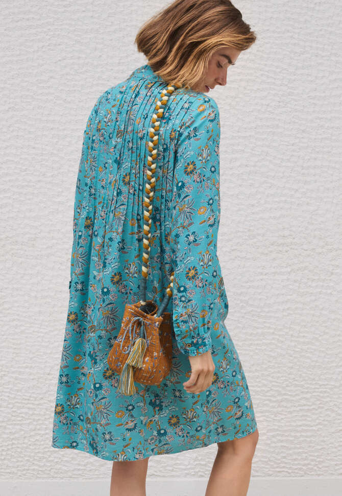Printed shirtdress, Aqua, completeTheLook