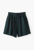 Towelling shorts, Deep bottle green, webstill