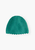 Knitted beanie, Turquoise, webstill