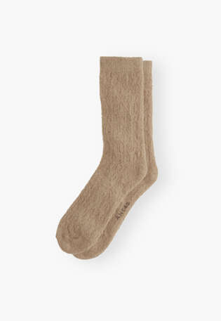 Lace socks, Taupe, webstill
