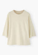 Drop-shoulder top, Off-white, webstill