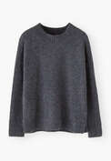 Knitted sweater, Grey blue, webstill