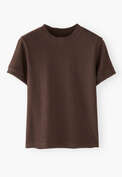 Ribbed jersey T-shirt, Espresso, webstill