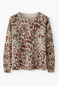 Printed sweater, Stone umber, webstill