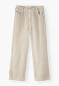 Cropped cord trousers, Chalk, webstill
