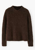 Round-neck sweater, Dark chocolate, webstill