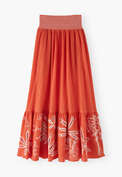 Cutwork skirt, Vermillion, webstill