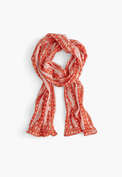Printed scarf, Vermilion pink, webstill