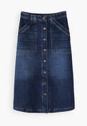 Denim button-front skirt, Dark mid vintage, webstill