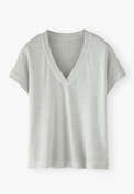 V-neck T-shirt, Ice blue, webstill