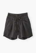 High-waisted shorts, Charcoal, webstill