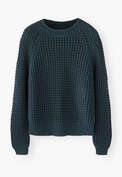 Raglan sweater, Petrol, webstill
