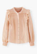 Broderie blouse, Pink blossom, webstill