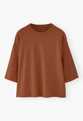 Drop-shoulder top, Chestnut, webstill