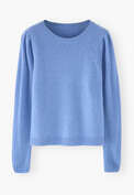 Puff-sleeve sweater, Cornflower, webstill