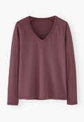 V-neck top, Aubergine, webstill