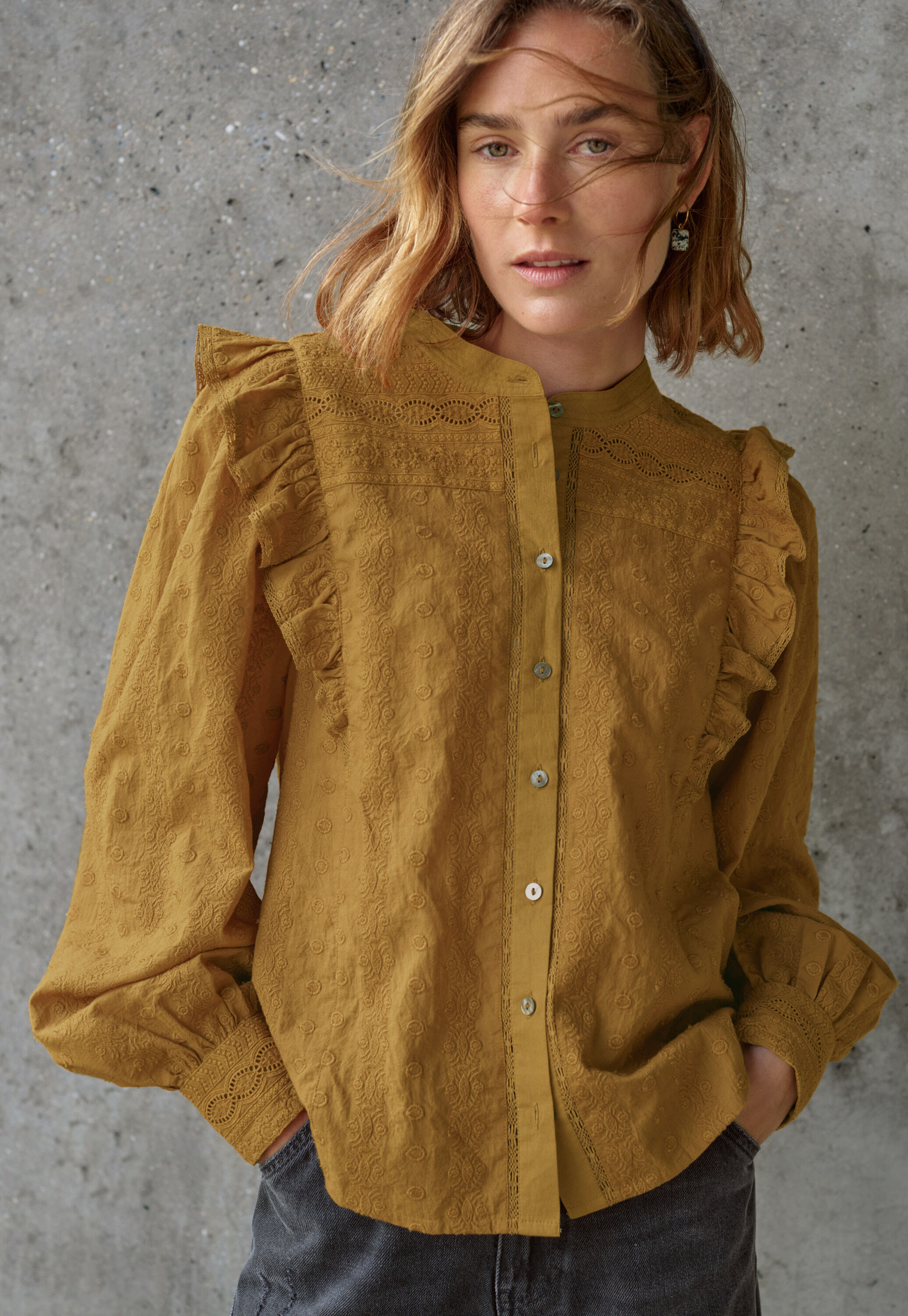 Pintuck blouse