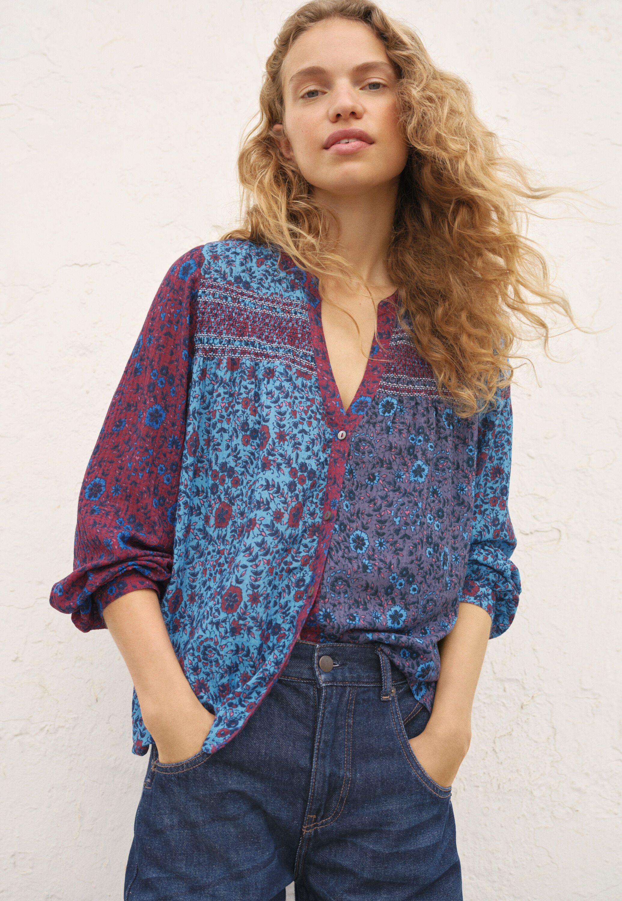 Pintuck blouse