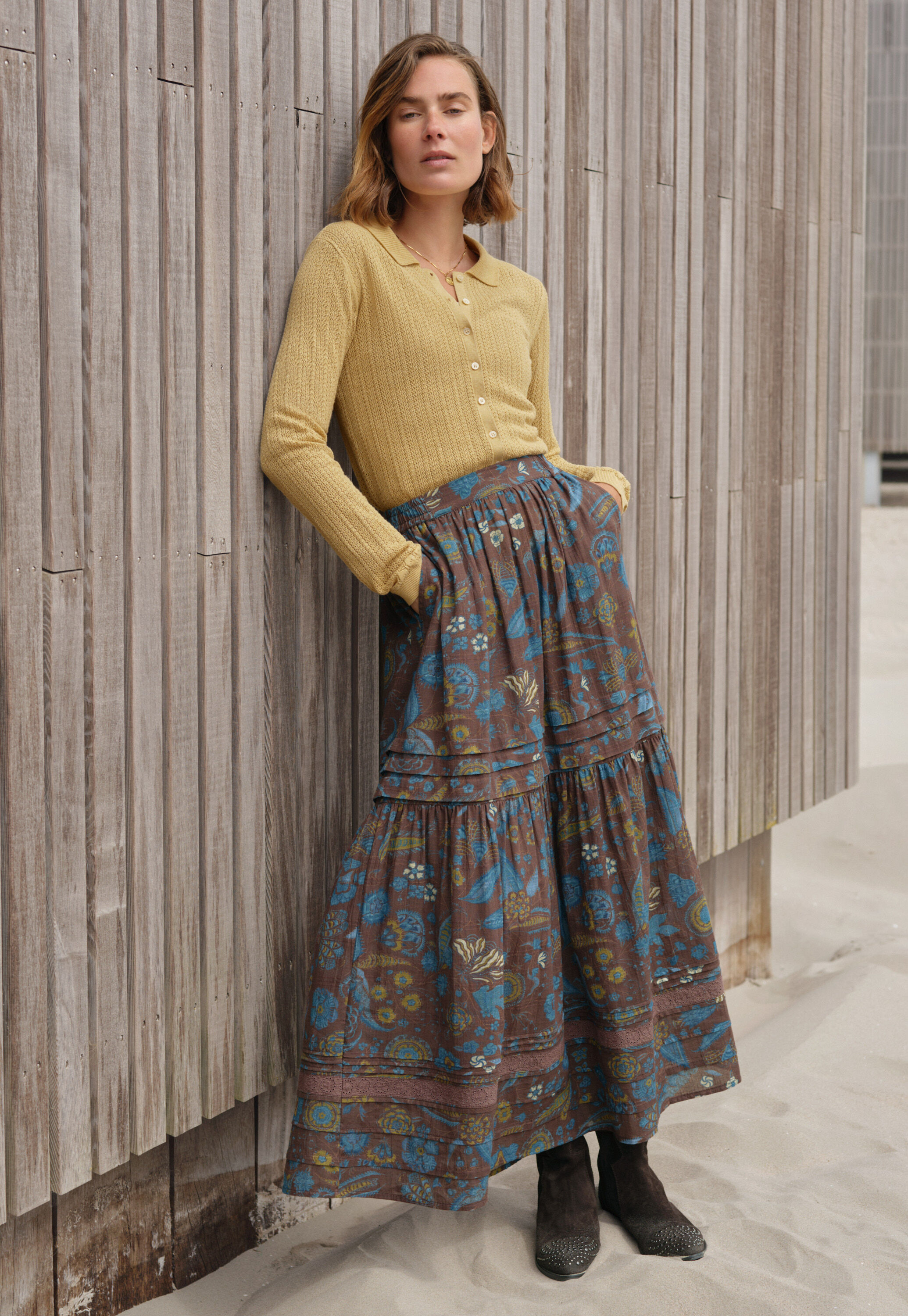 Cable-knit sweater