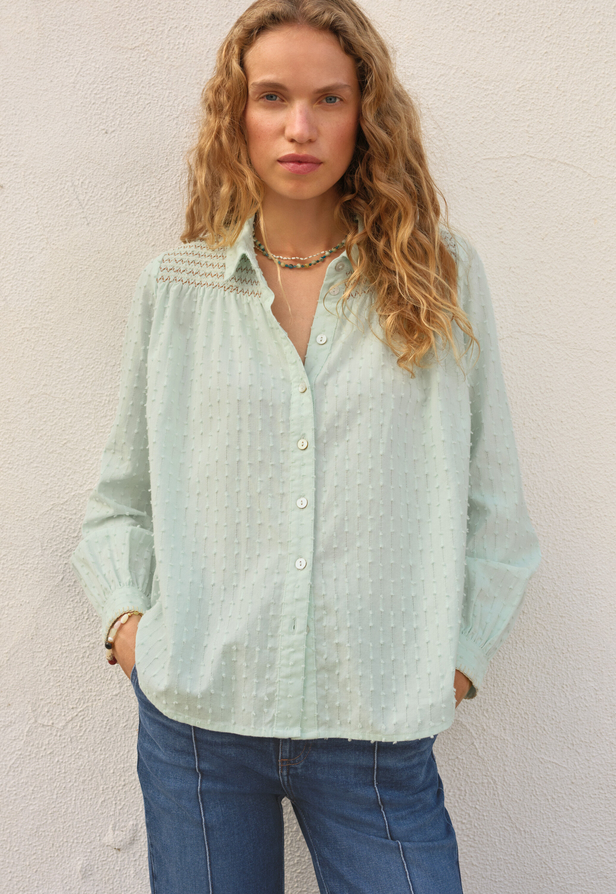 Pintuck blouse