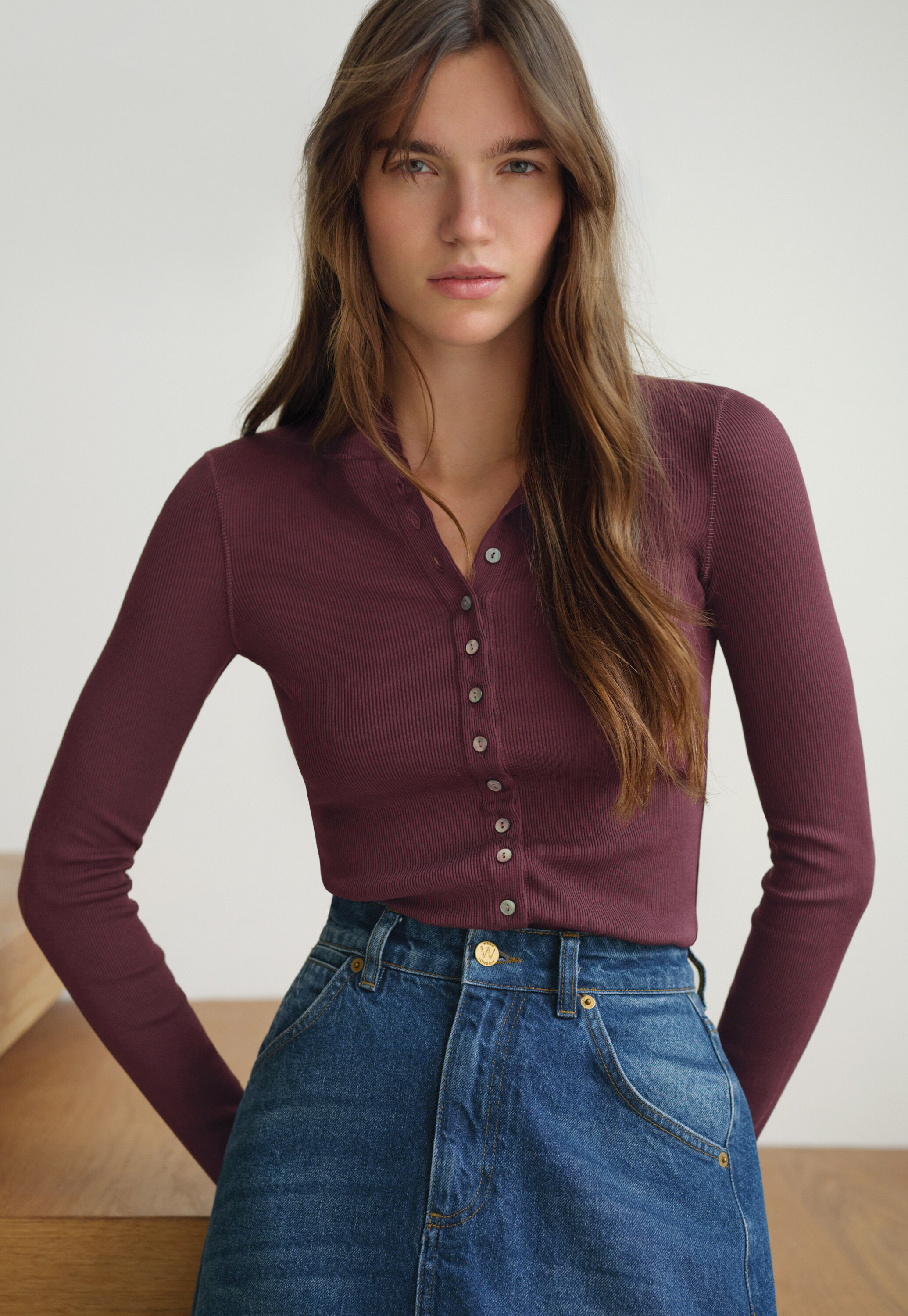 Tie-front cord top