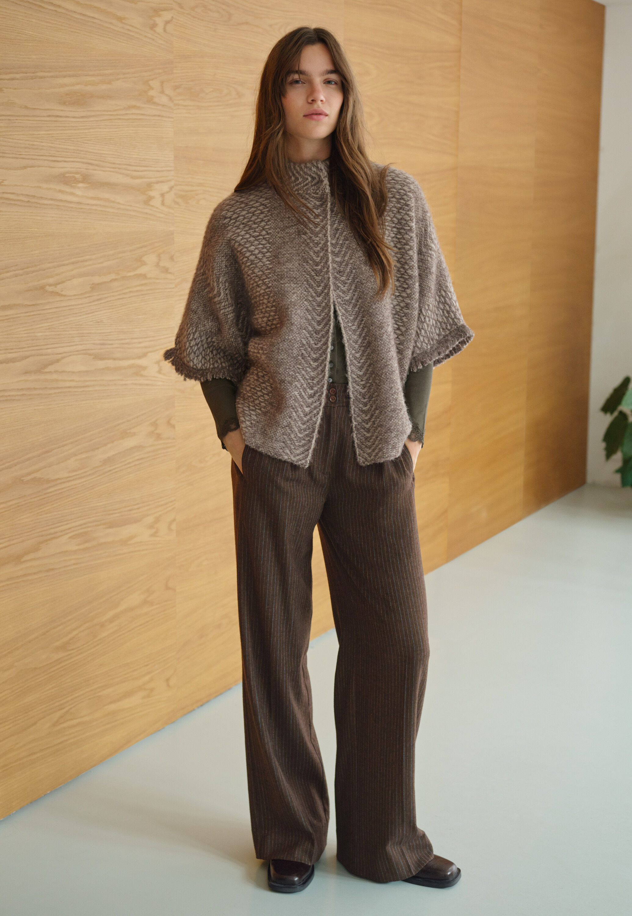 Button-through top, Dark forest, large