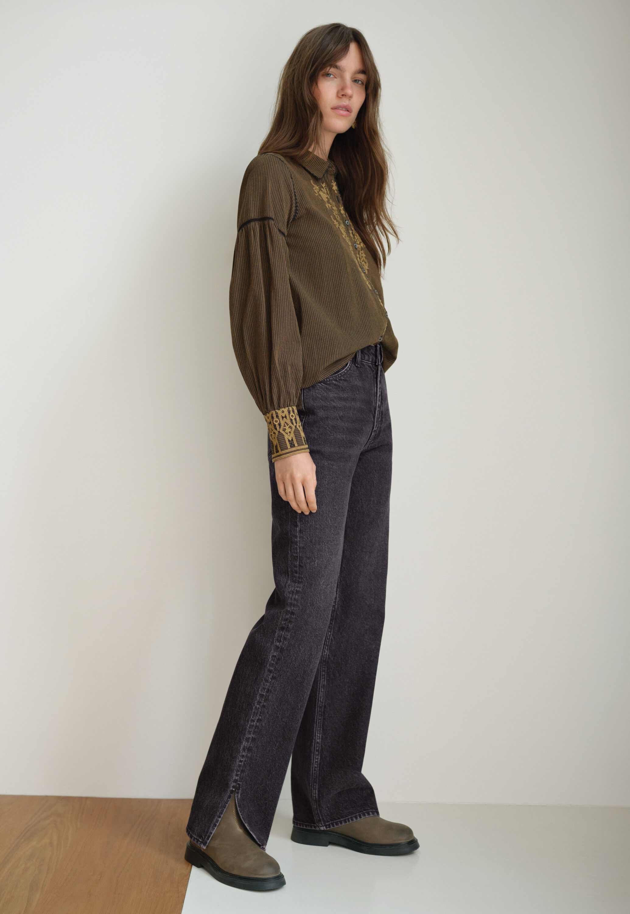 Split-hem jeans