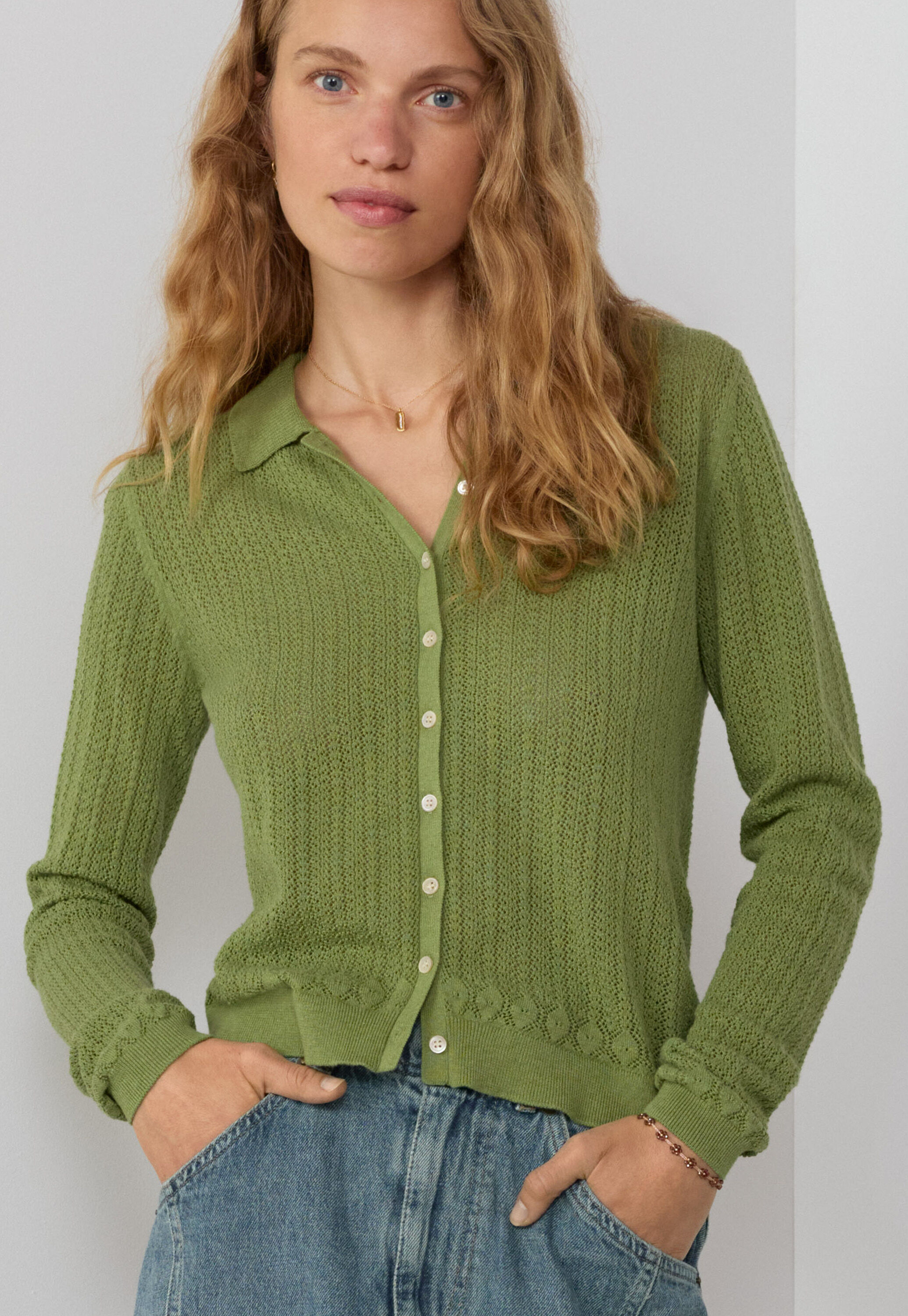 Cable-knit sweater