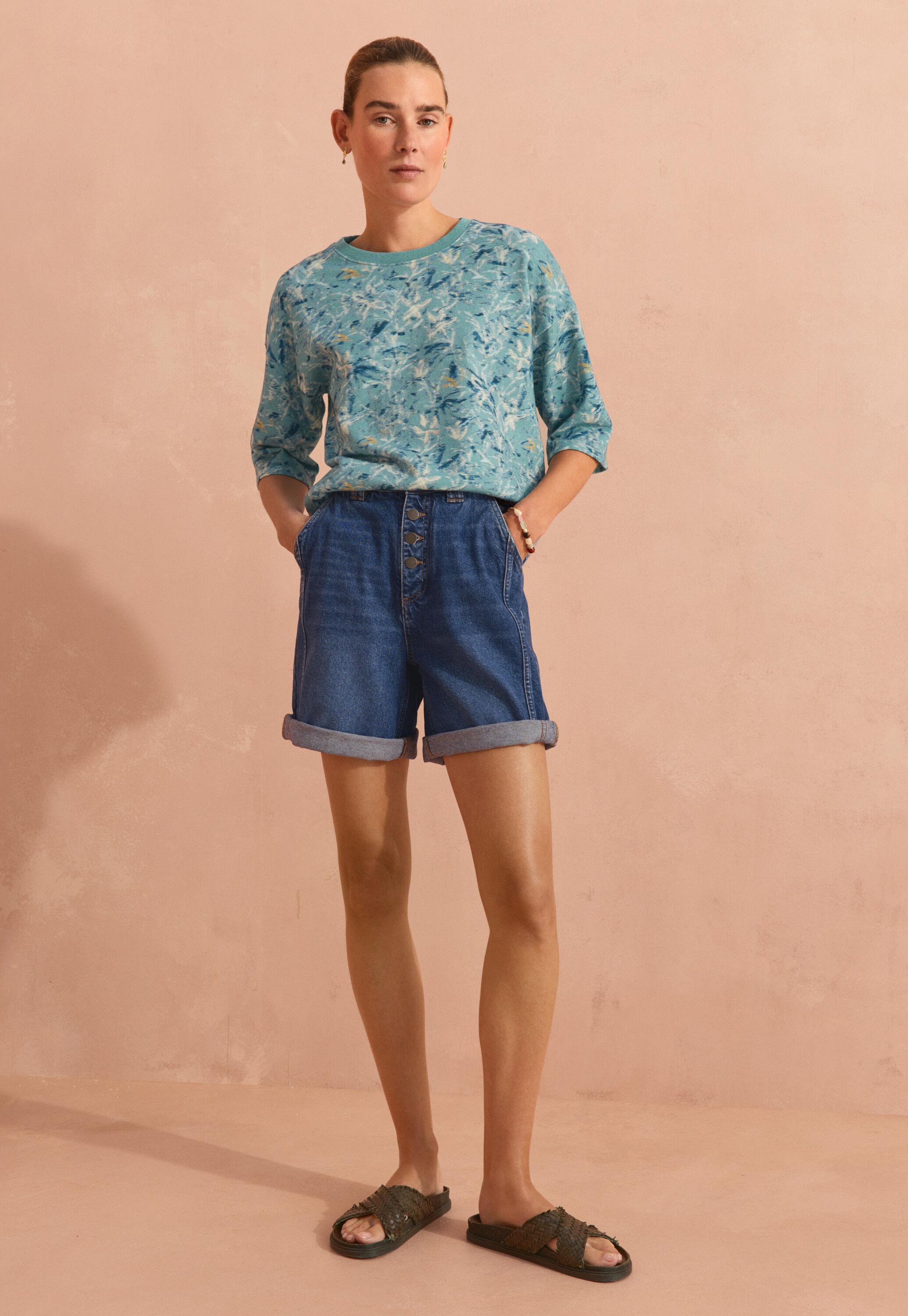 Denim shorts, Mid vintage, large