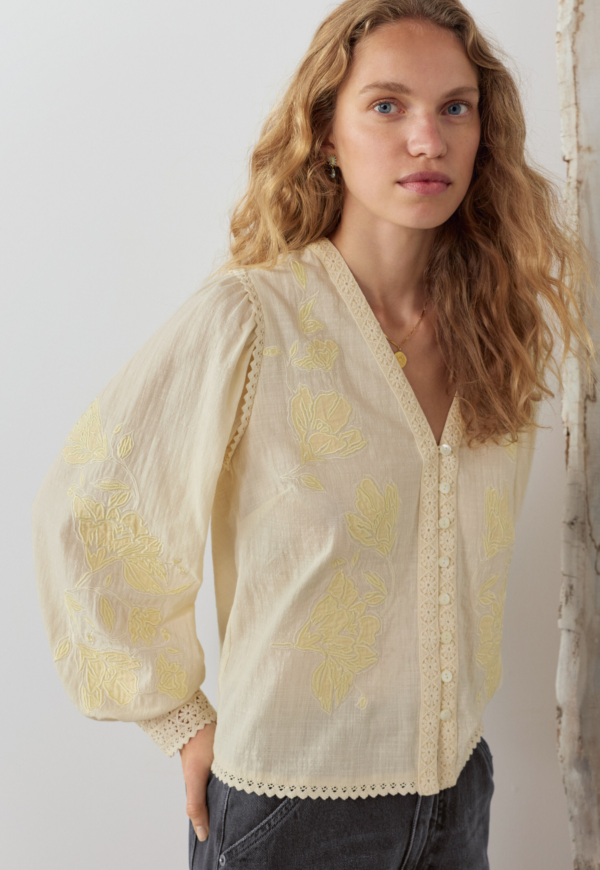 Pintuck blouse