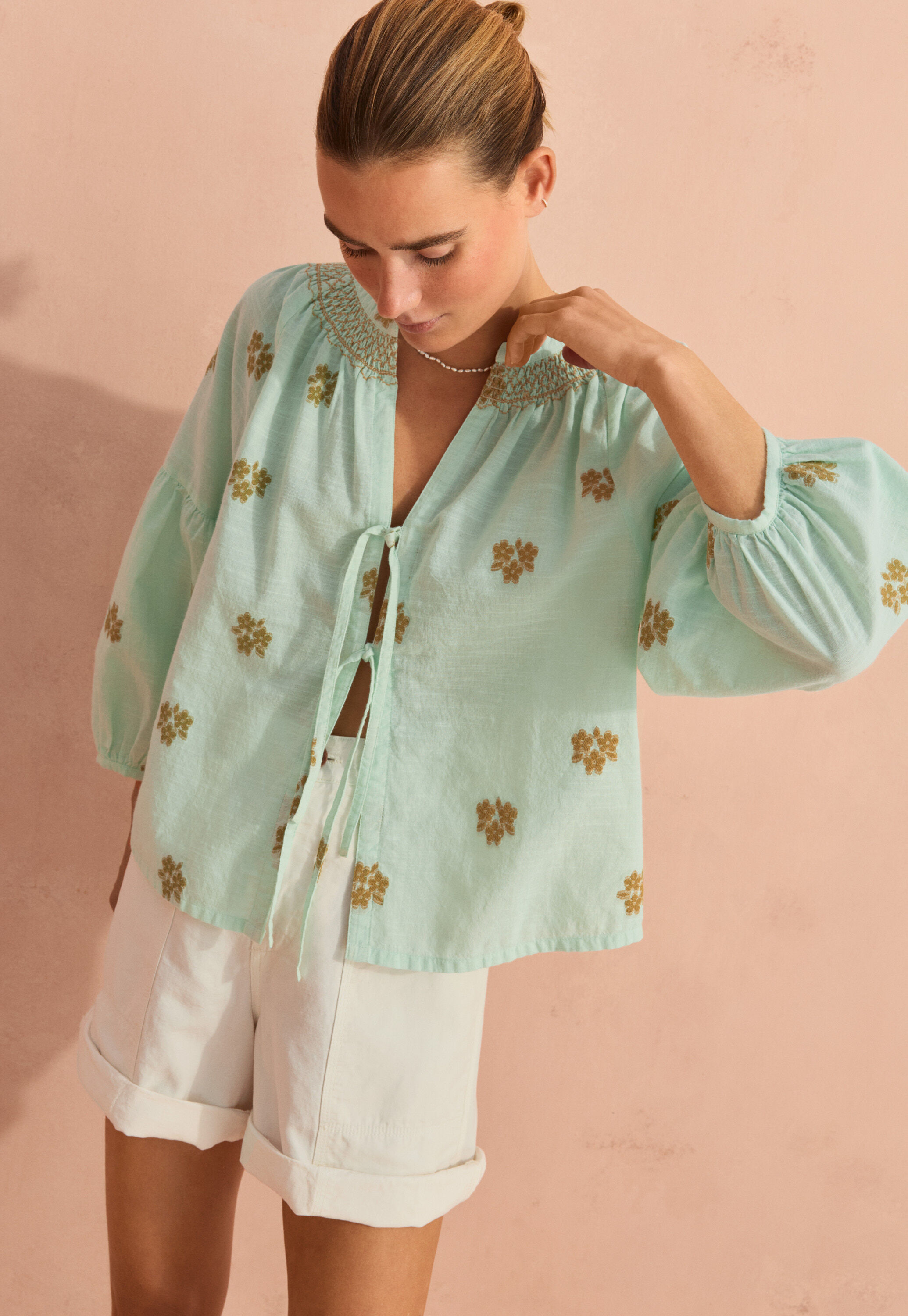 Pintuck blouse
