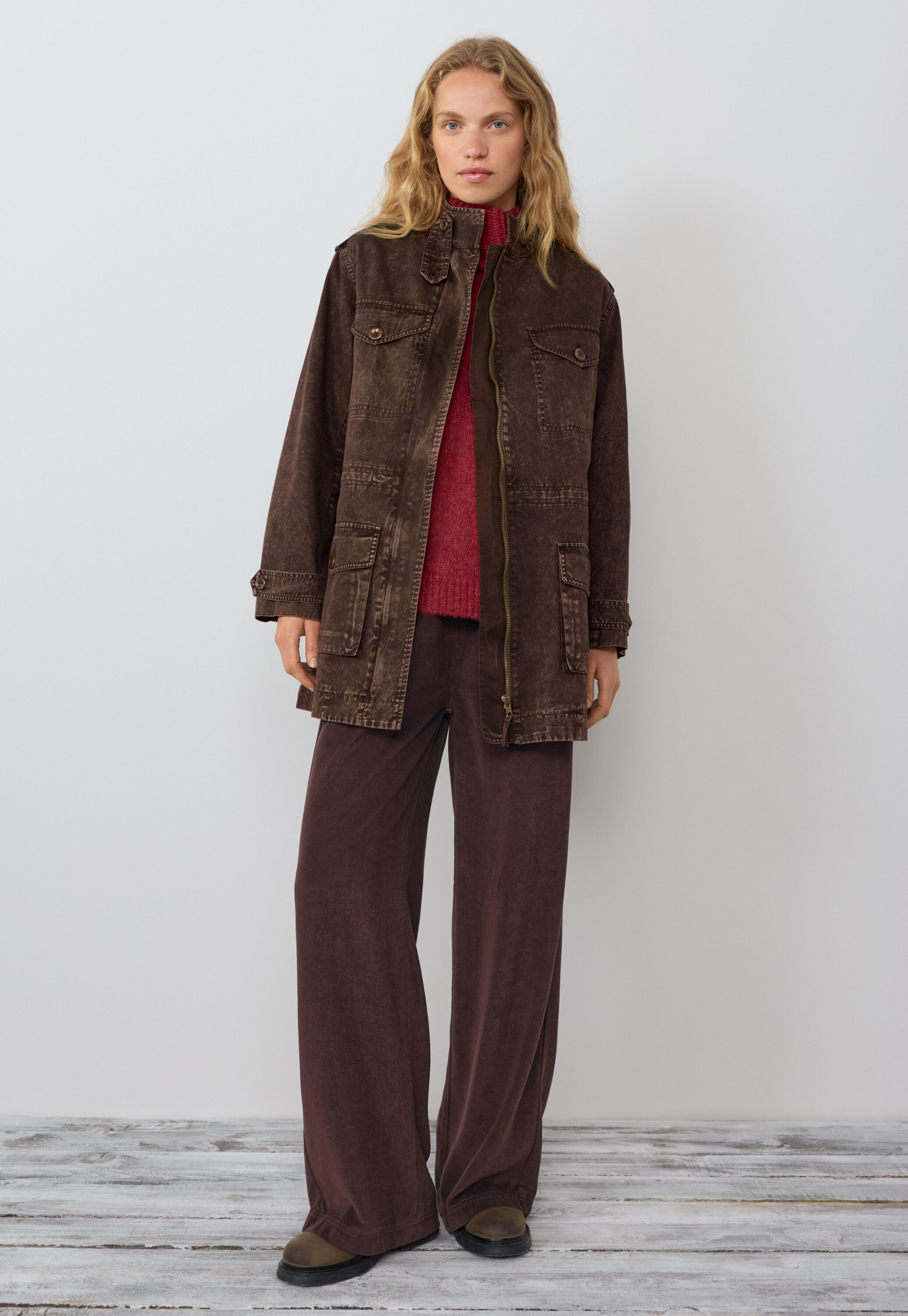 Laundered jacket, Dark chocolate, large