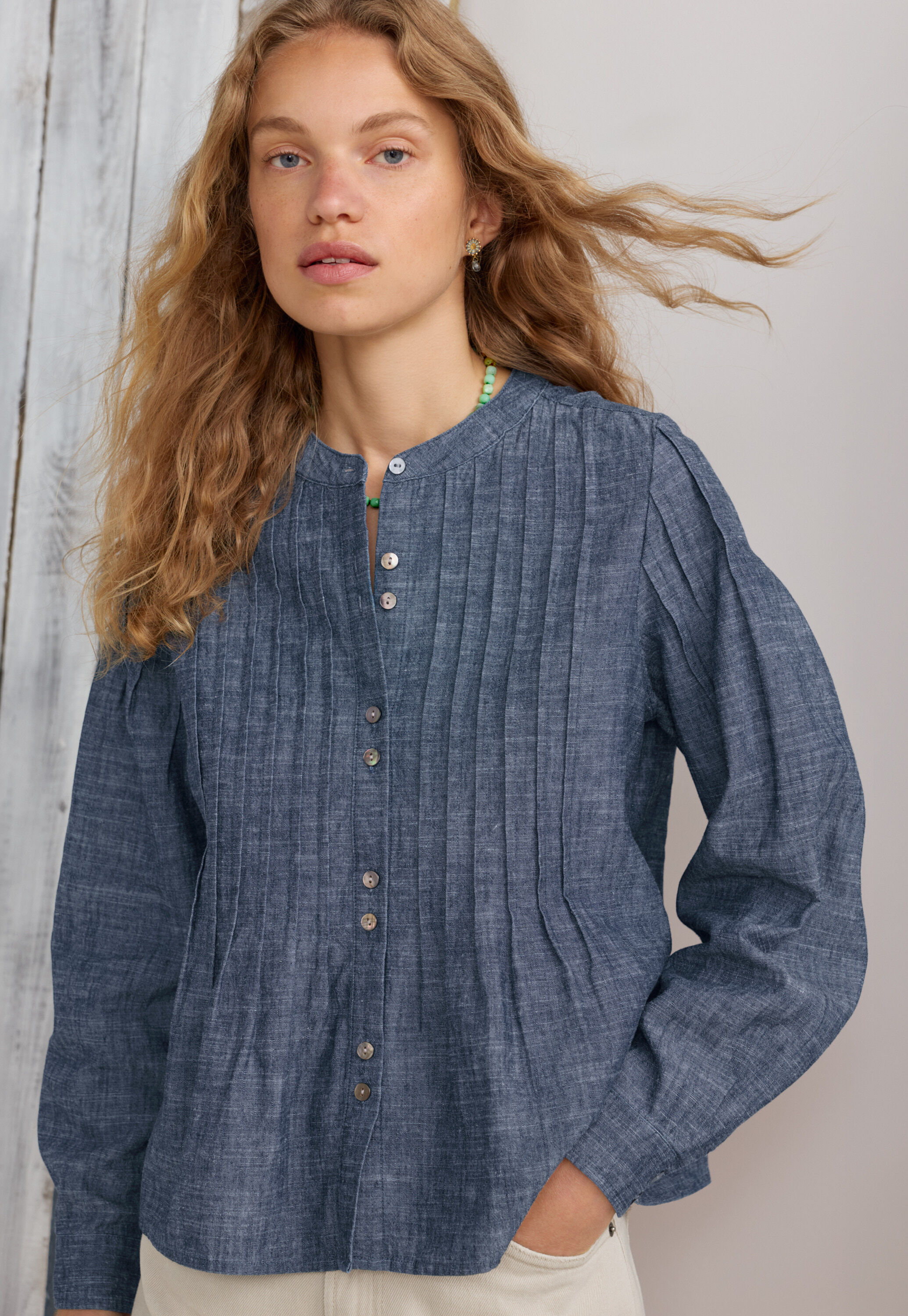 Pintuck blouse