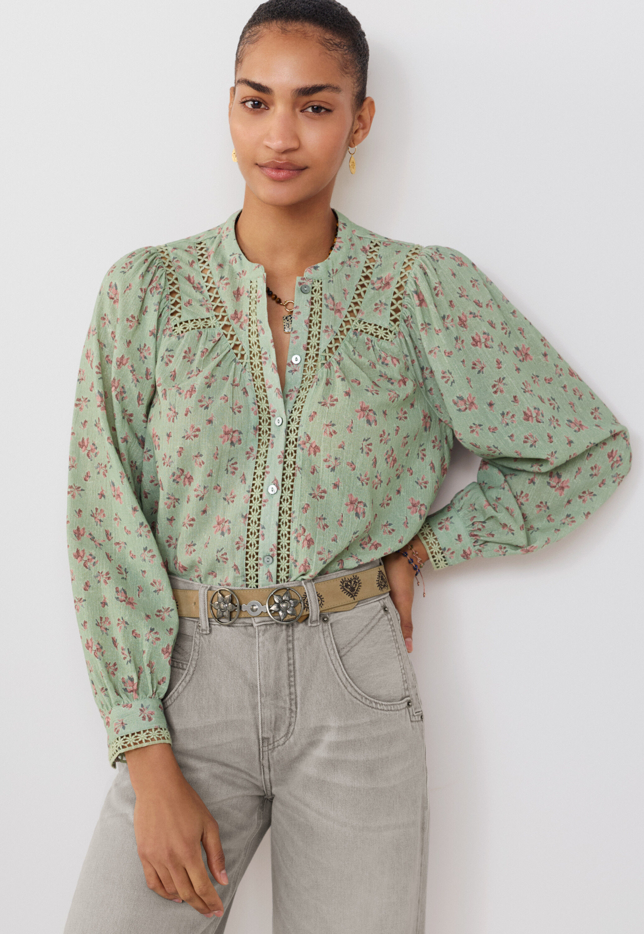 Pintuck blouse