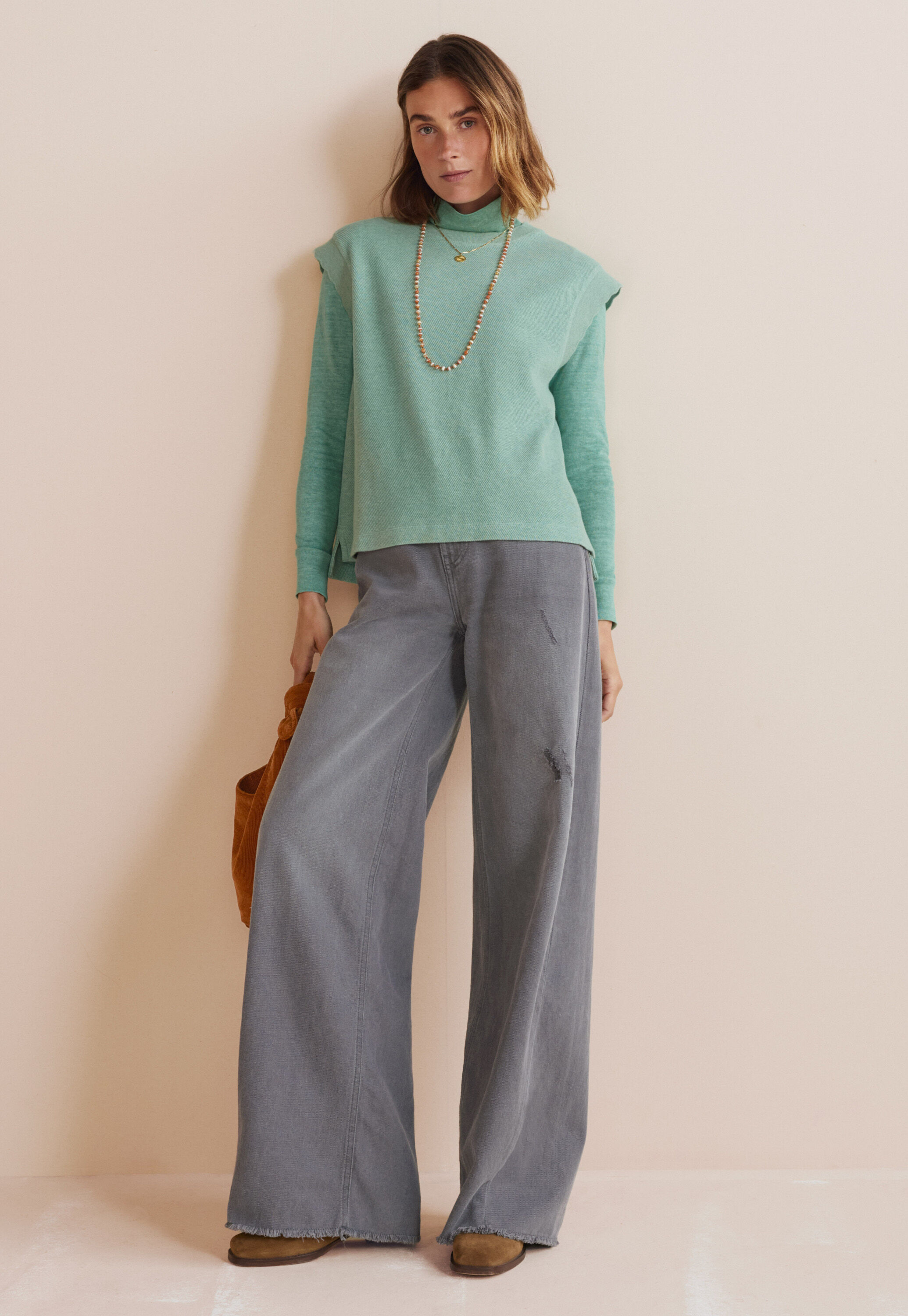 Waffle-stitch cardigan
