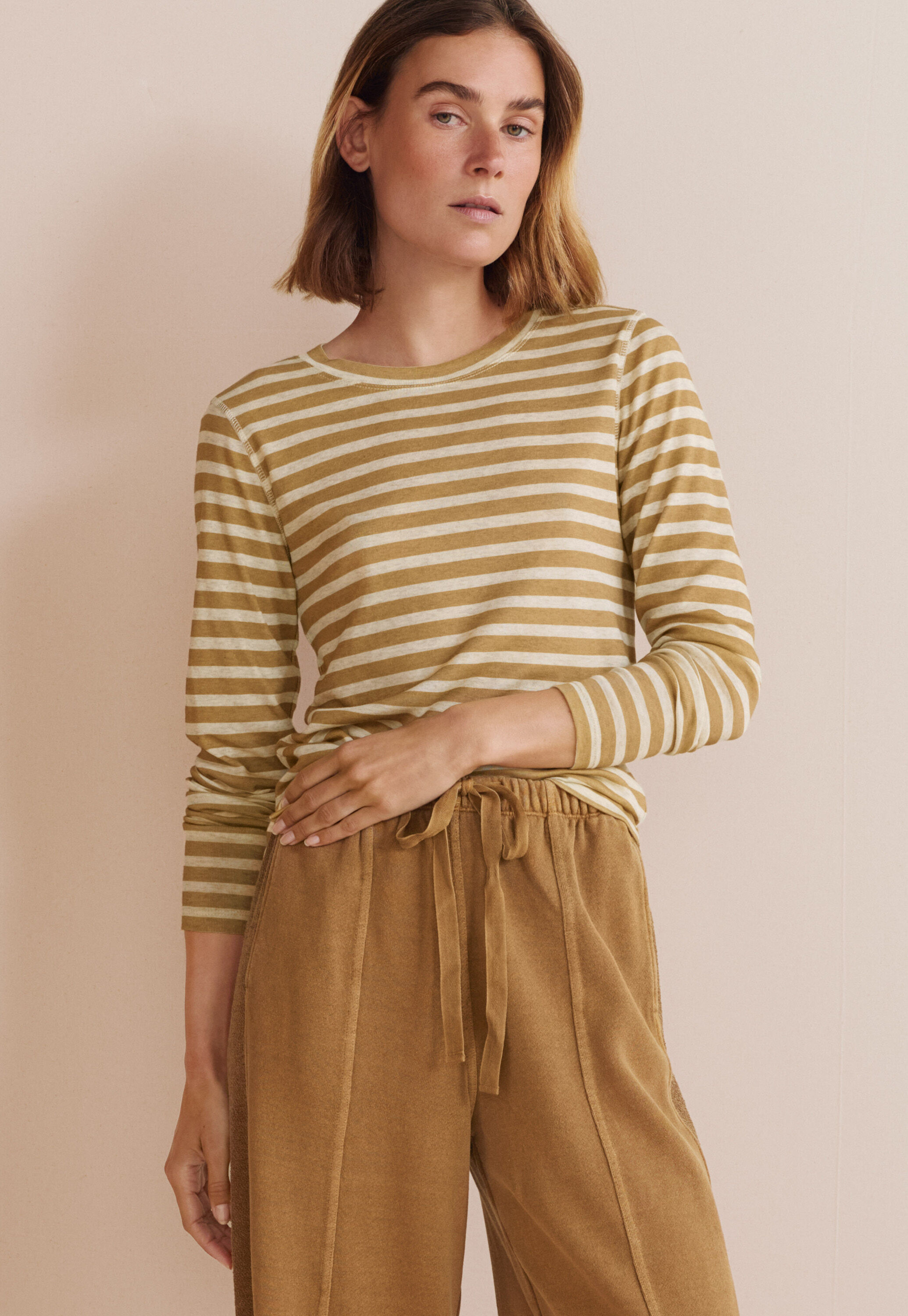 Printed striped top
