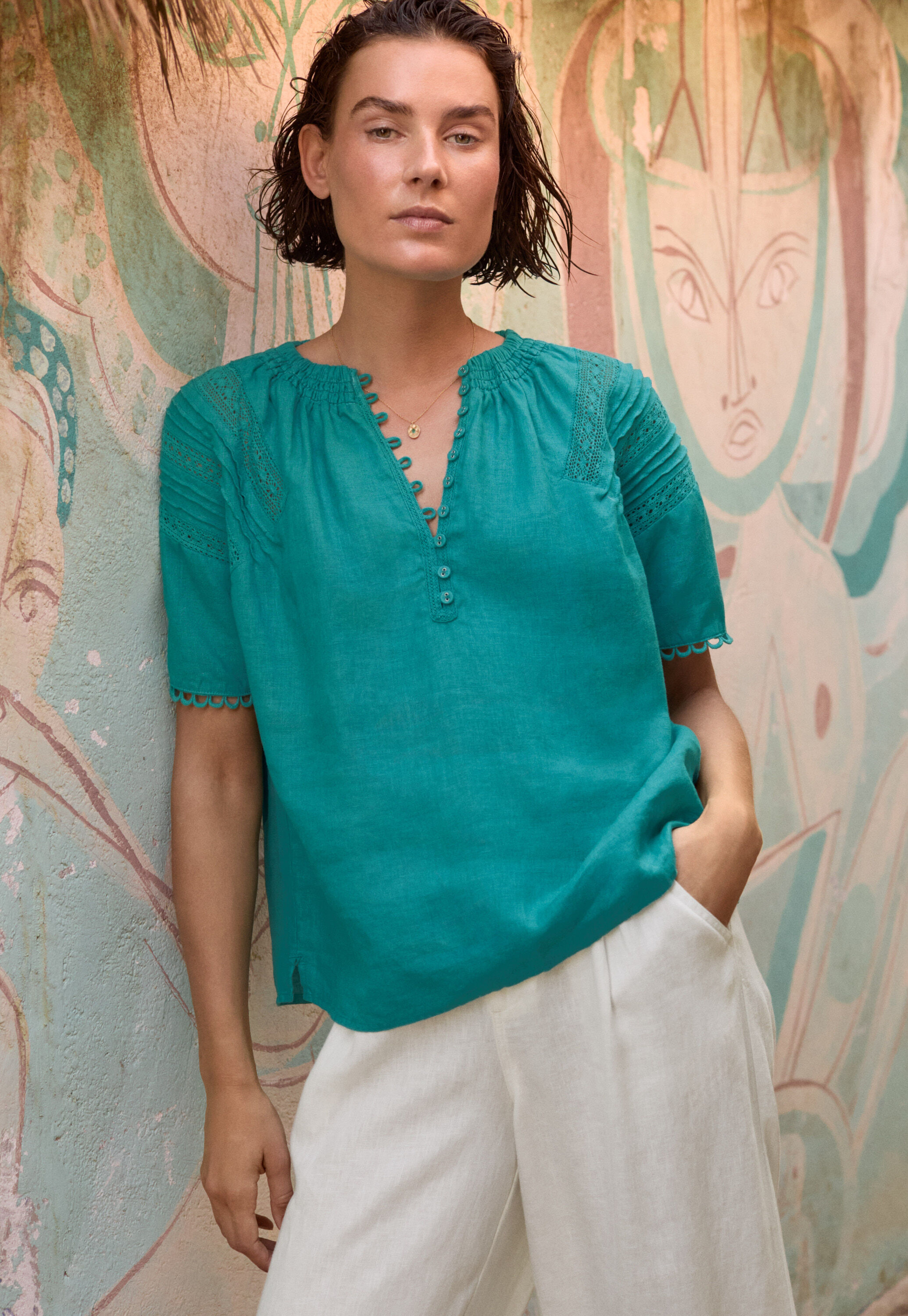 Pintuck blouse