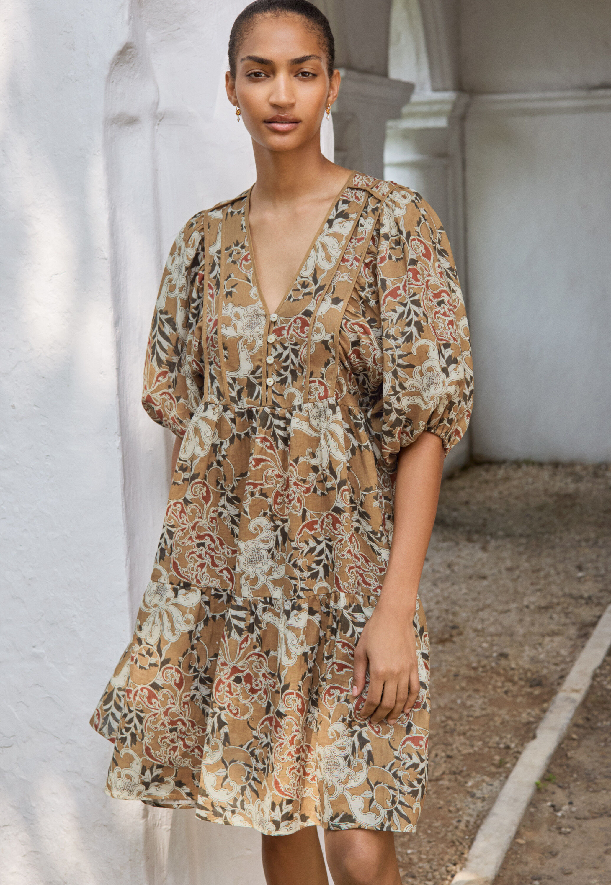 Printed maxi-skirt