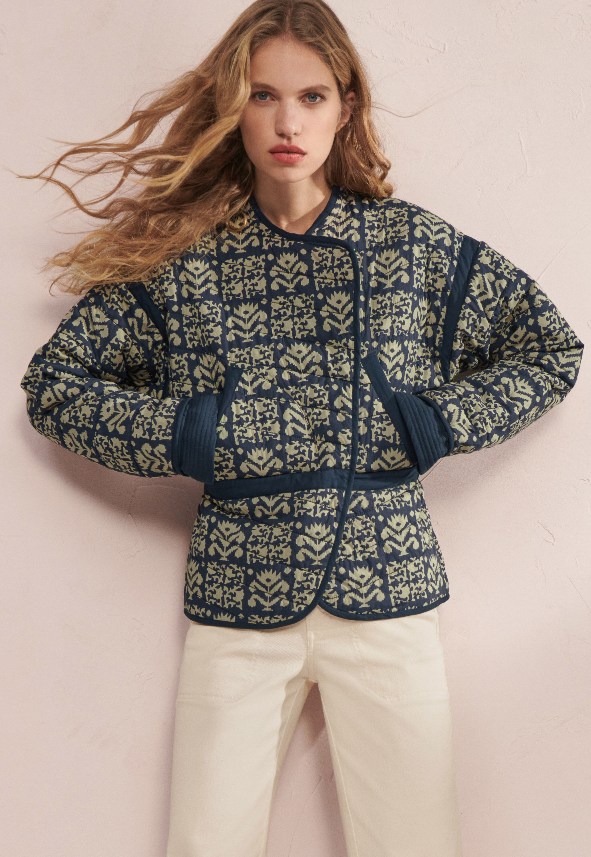 Cable-stitch cardigan