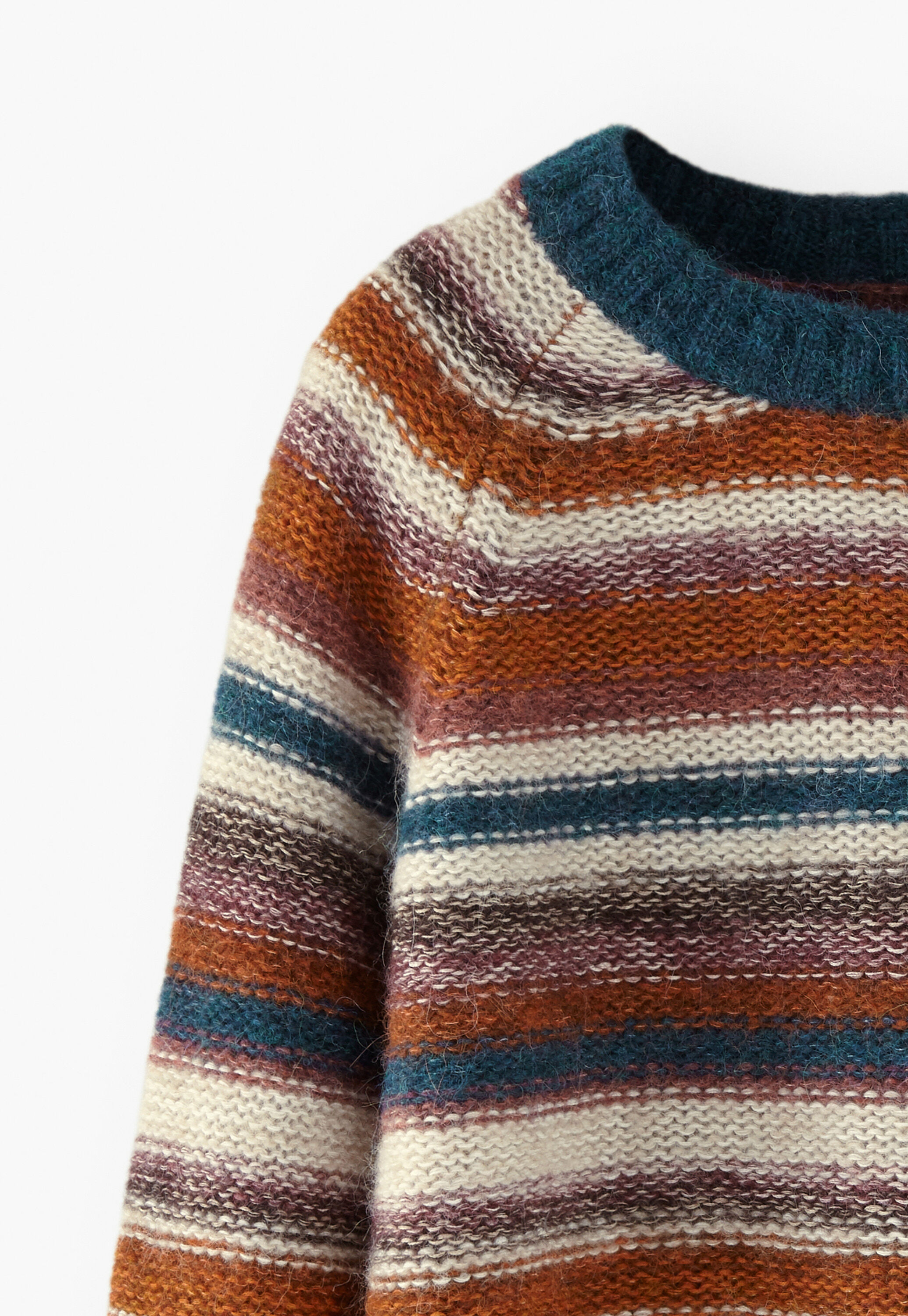 Reverse striped sweater, Sunset multi, large