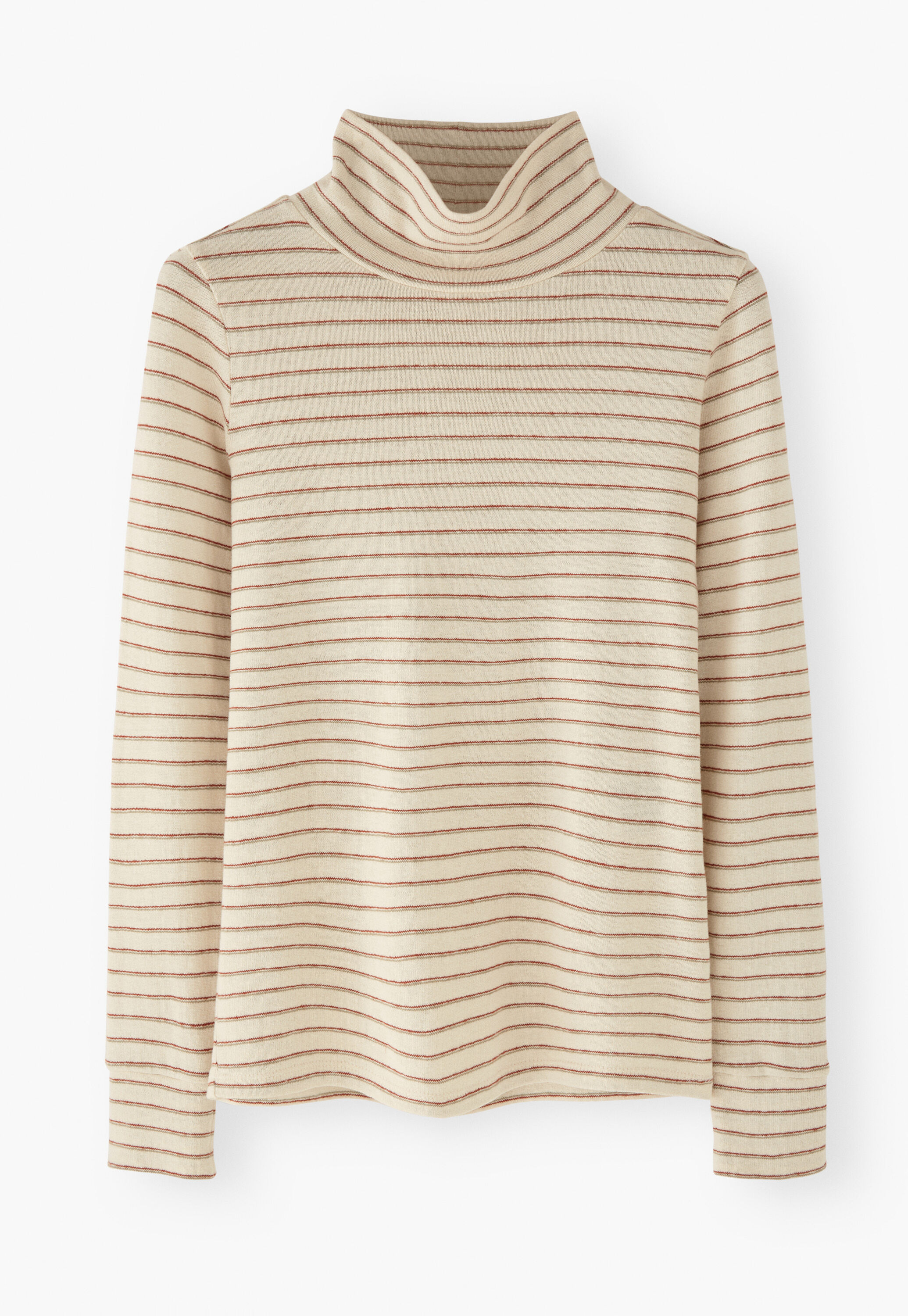Striped roll neck