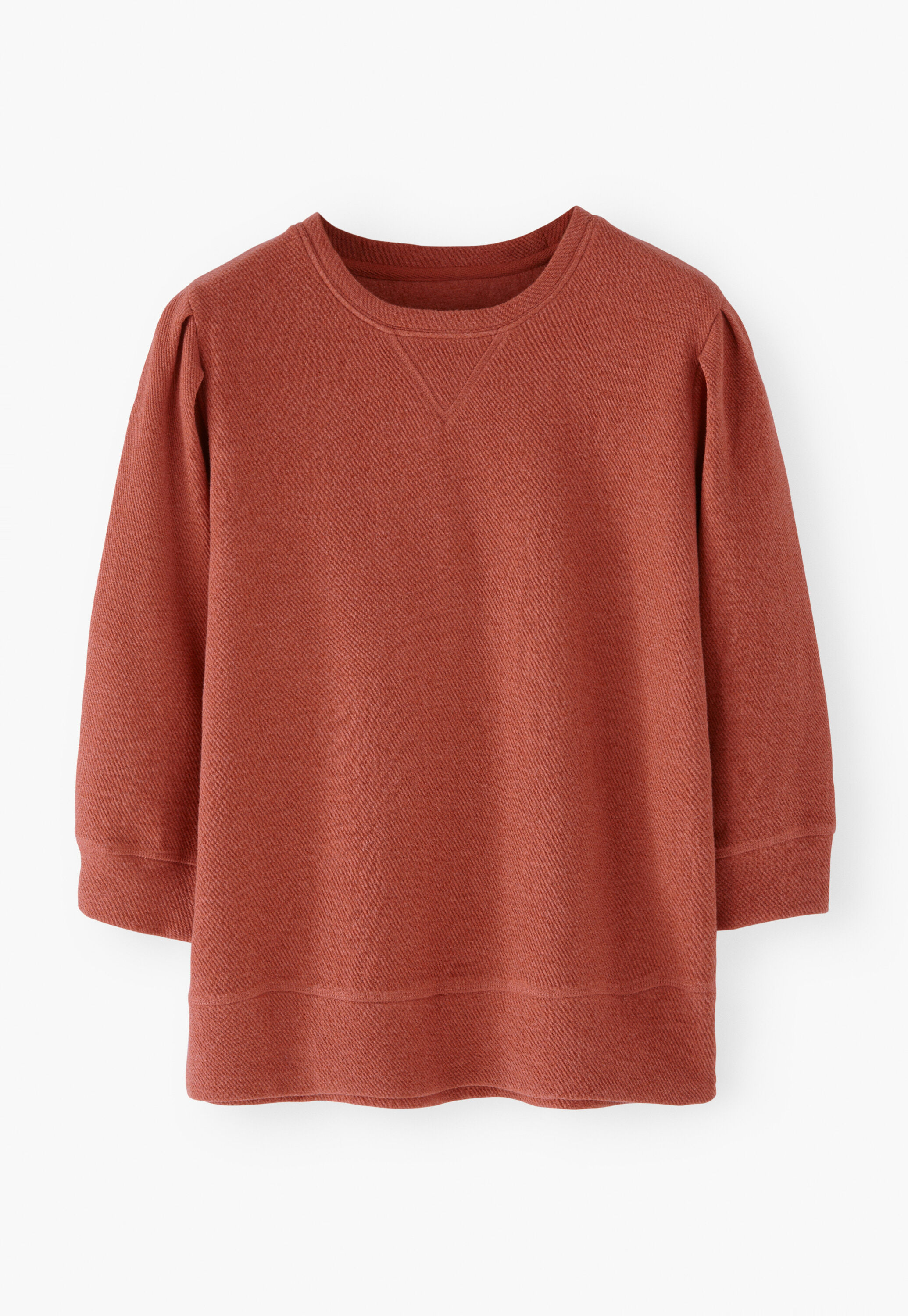 Pleat-sleeve sweatshirt