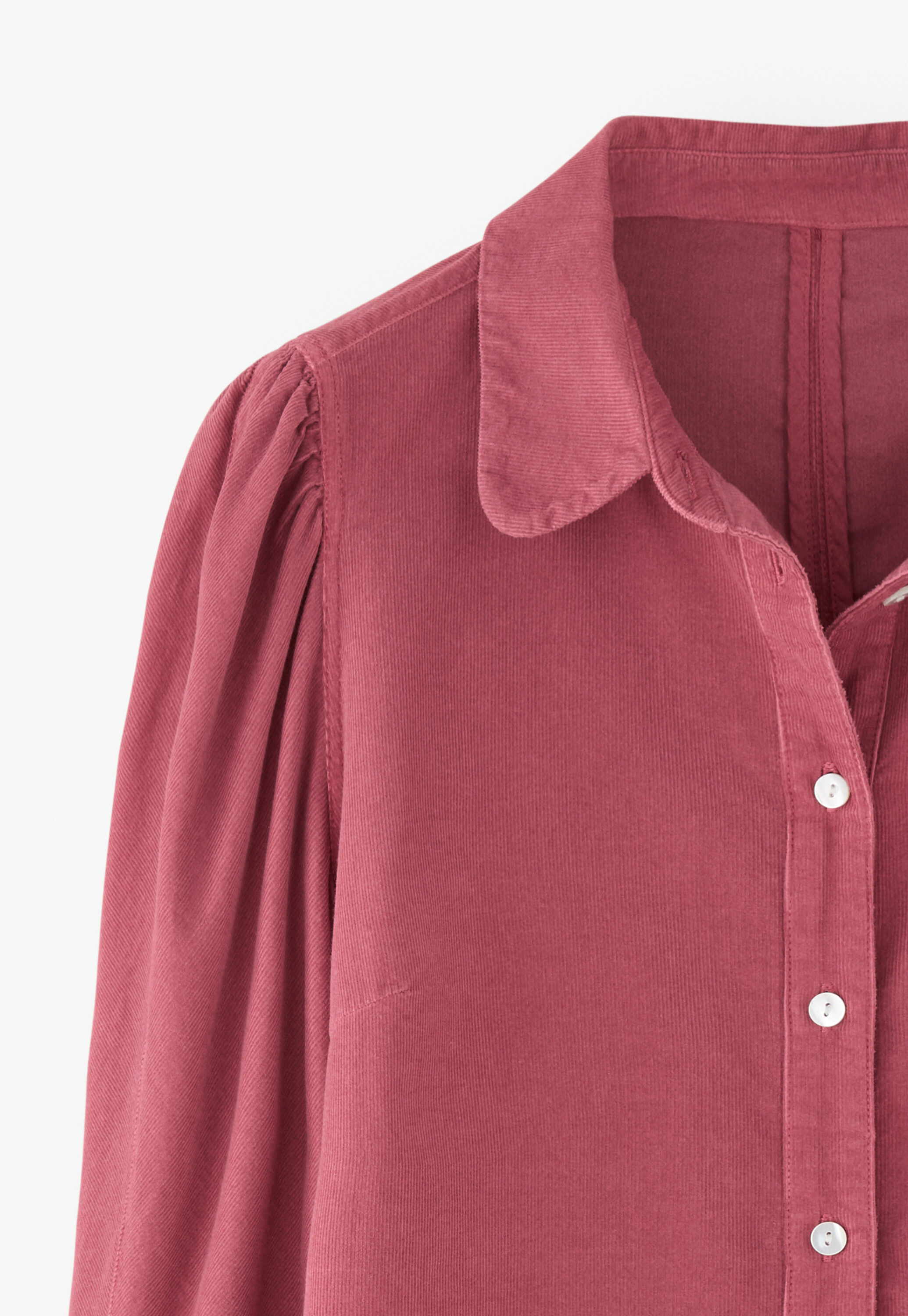 Button-through blouse, Dark rose, large